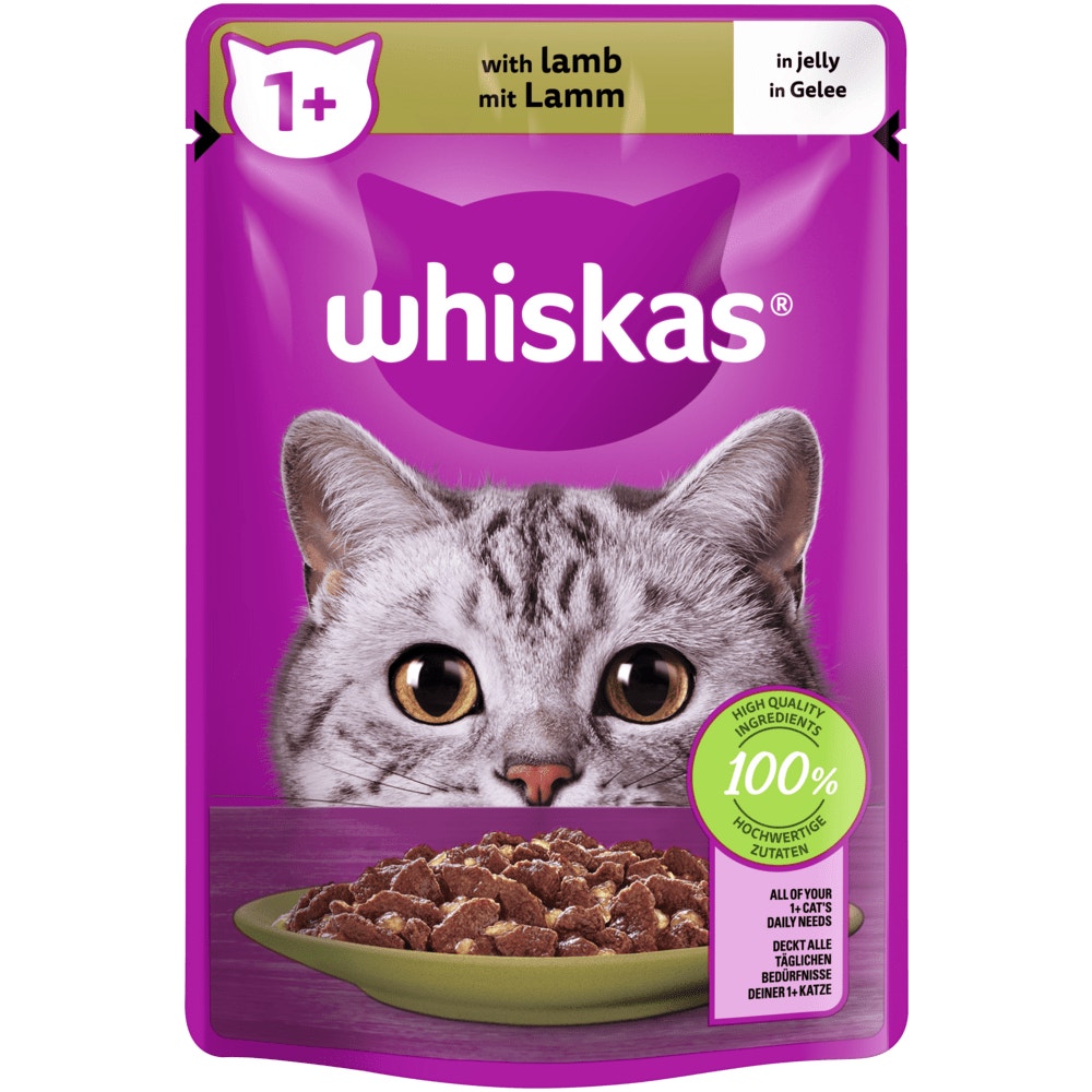 WHISKAS® 1+ Lamm in Gelee, 85g - 1