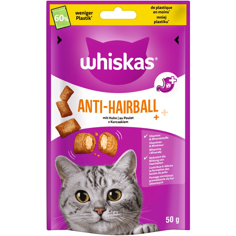 WHISKAS® ANTI-HAIRBALL Huhn, 50g - 1