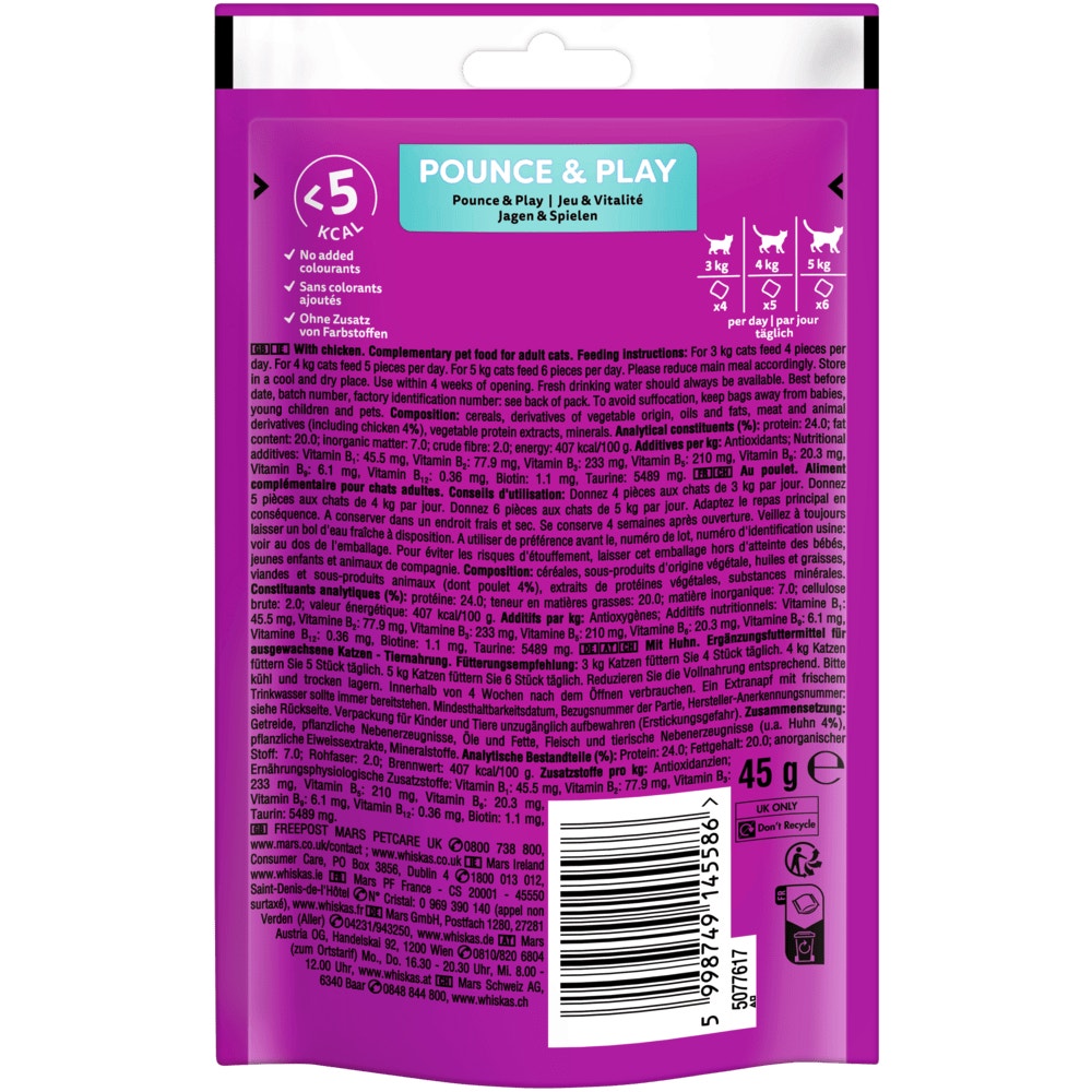WHISKAS® POUNCE & PLAY, Huhn, 45g - 2