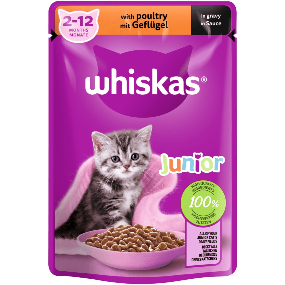 WHISKAS® Junior Geflügel in Sauce, 85g - 1