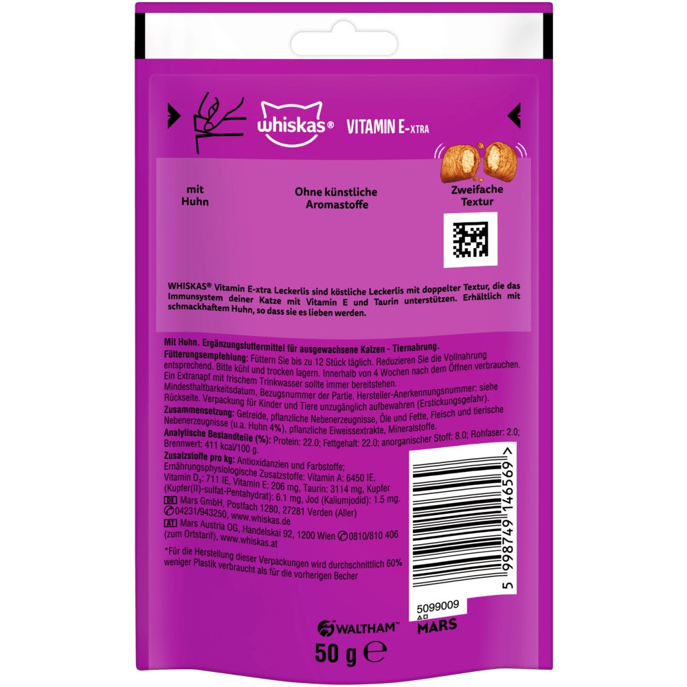 WHISKAS® VITAMIN E-XTRA Huhn, 50g - 2