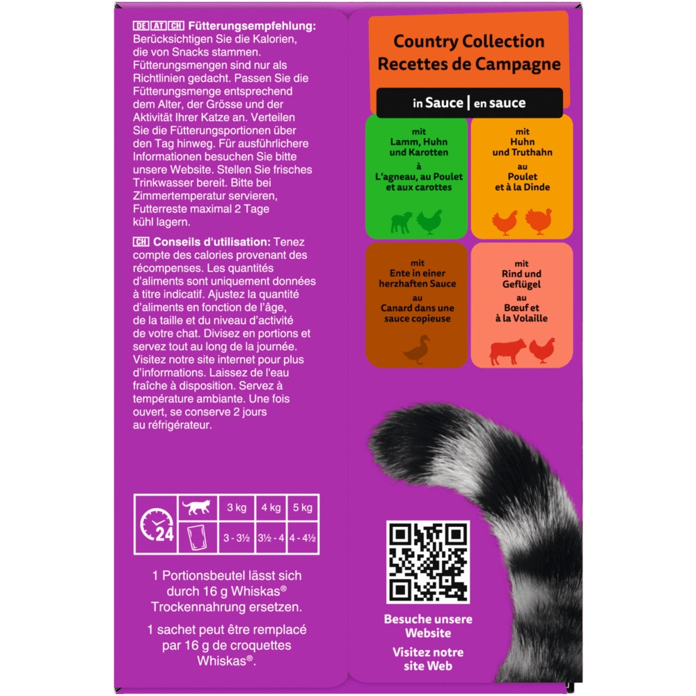 WHISKAS® Tasty Mix Country Collection in Sauce 12 & 24 x 85g - 3