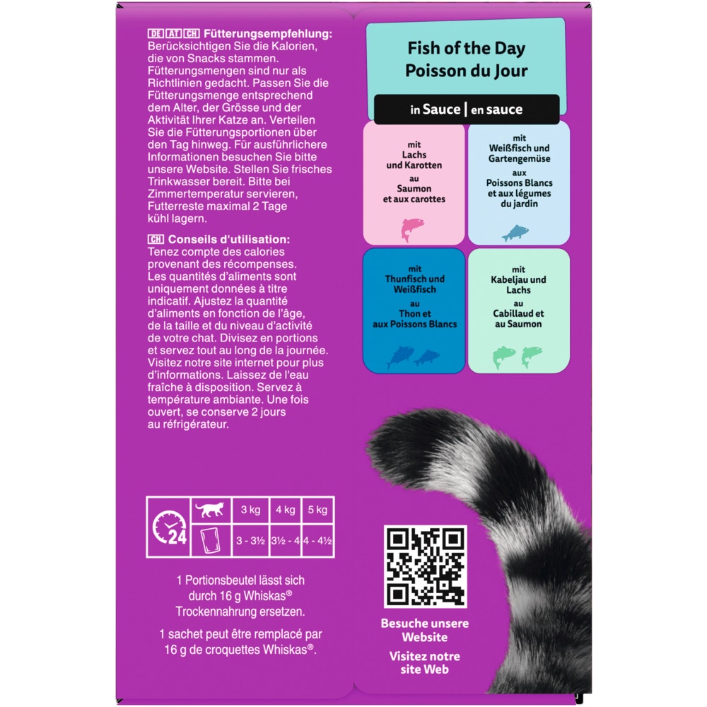 WHISKAS® Tasty Mix Fish of the Day in Sauce, Multipack 12 x 85g - 3