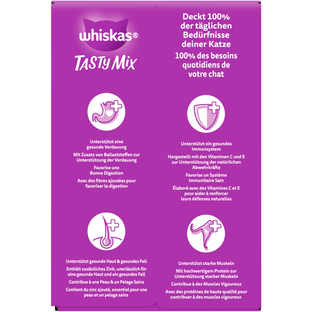 WHISKAS® Tasty Mix Chef's Choice in Sauce, Nassfutter, 12, 24, 40 & 60 x 85g - 2