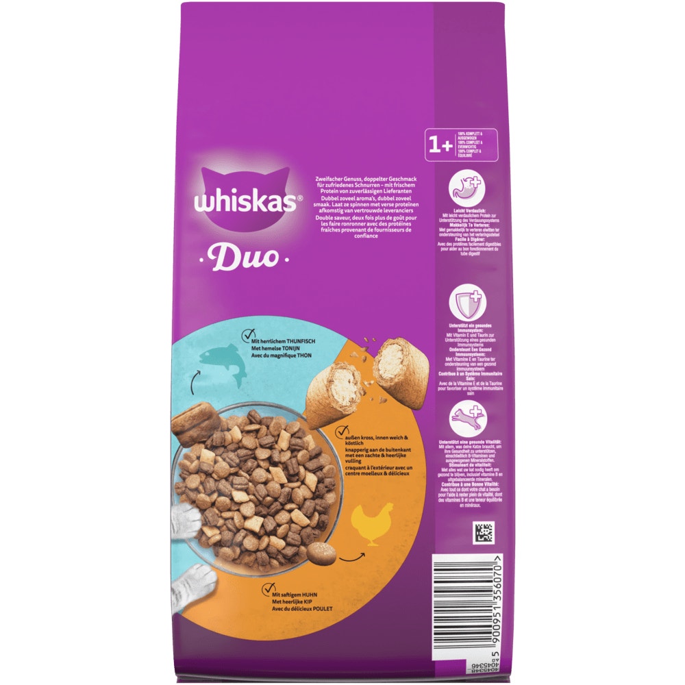 WHISKAS® Duo 1+ Surf & Turf, 800g, 1,9 & 7 kg - 2