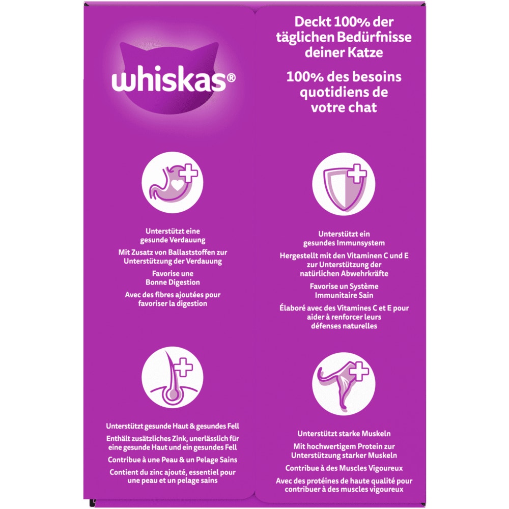 WHISKAS® 1+ Fisch Auswahl in Gelee, 12, 24, 40, 48 & 80 x 85g - 2