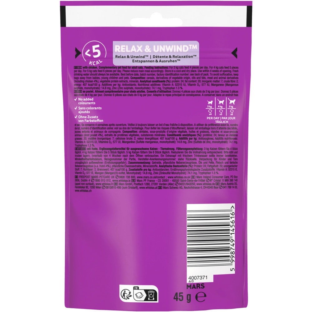 WHISKAS® RELAX & UNWIND Huhn, 45g - 2