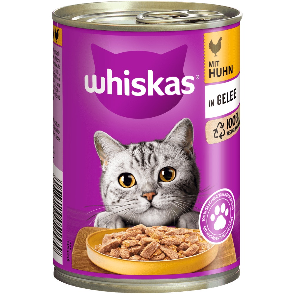 WHISKAS® 1+ Huhn in Gelee, Dose, 400g - 1