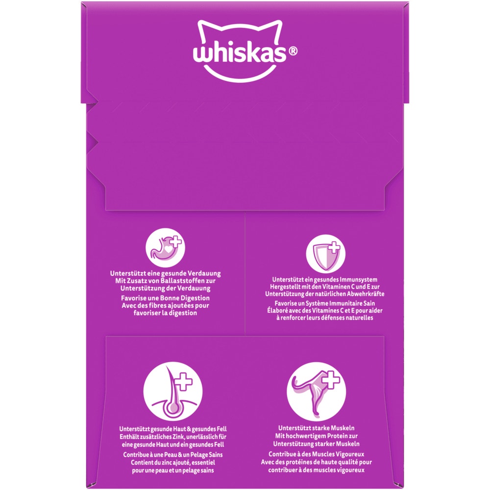 WHISKAS® 1+ Geflügel Auswahl 4 Varietäten in Gelee, 12, 40 & 80 x 85g - 3